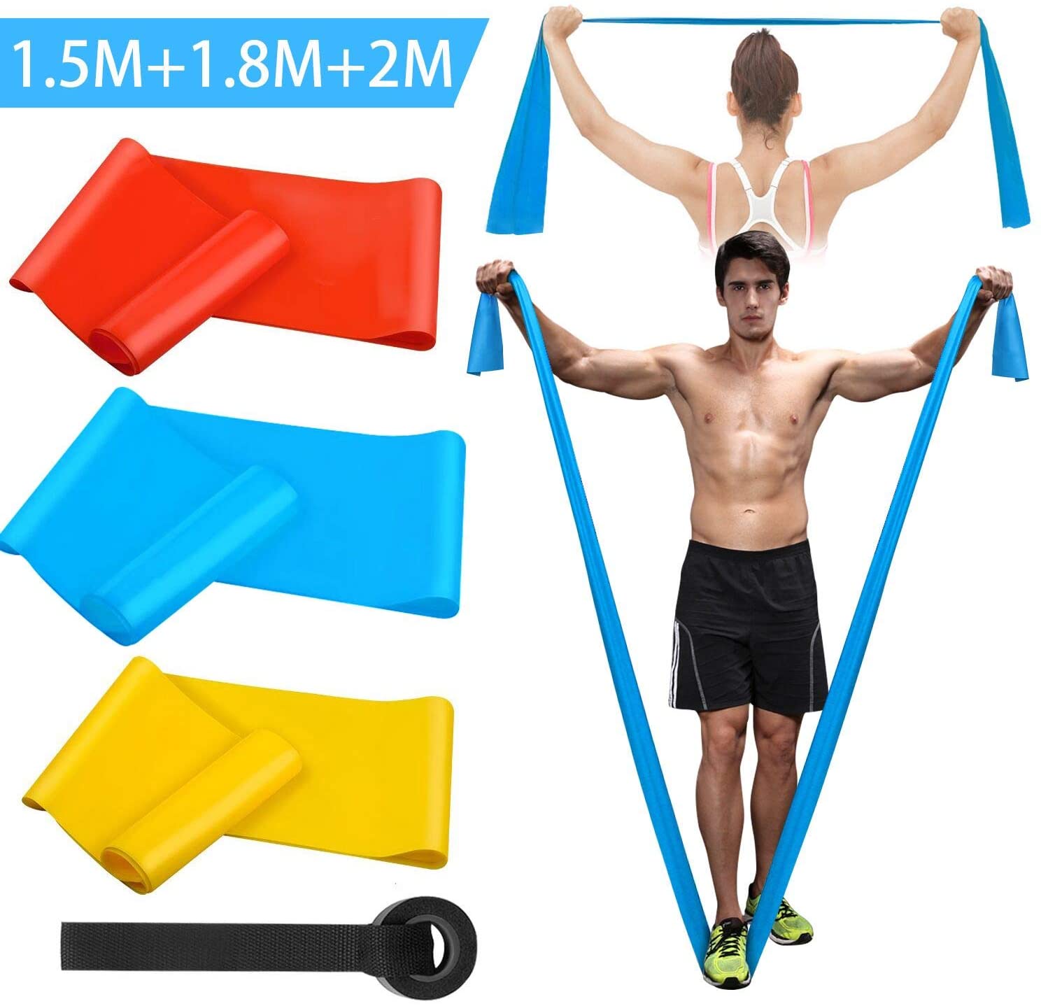 Crossfit Equipment - Elastik Fitness Bantları 3 Adet Direnç